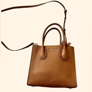 {Michael Kors} New! Brown Leather Crossbody Small Handbag
